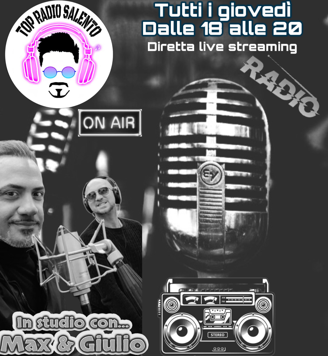 in studio con Max e Giulio
